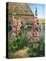 Cottage Garden with Hollyhocks, 1995-Amelia Kleiser-Stretched Canvas