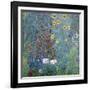 Cottage Garden with Sun Flowers, 1907 (Painting)-Gustav Klimt-Framed Giclee Print