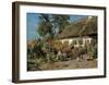 Cottage Garden-Peder Mork Monsted-Framed Art Print