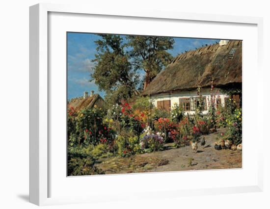 Cottage Garden-Peder Mork Monsted-Framed Art Print