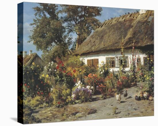 Cottage Garden-Peder Monsted-Stretched Canvas