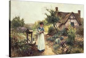 Cottage Garden-Ernest Walbourn-Stretched Canvas