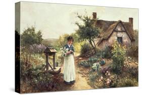 Cottage Garden-Ernest Walbourn-Stretched Canvas