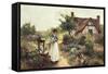 Cottage Garden-Ernest Walbourn-Framed Stretched Canvas