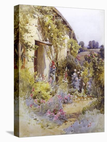 Cottage Garden-Harold Swanwick-Stretched Canvas