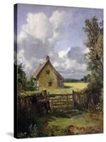 'Cottage in a Cornfield', 1833-John Constable-Stretched Canvas