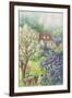 Cottage in a Garden with an Apple Tree and Lilacs-ZPR Int’L-Framed Giclee Print