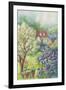 Cottage in a Garden with an Apple Tree and Lilacs-ZPR Int’L-Framed Giclee Print