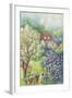 Cottage in a Garden with an Apple Tree and Lilacs-ZPR Int’L-Framed Giclee Print
