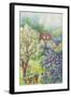 Cottage in a Garden with an Apple Tree and Lilacs-ZPR Int’L-Framed Giclee Print