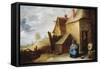 Cottage in a Landscape-David Teniers the Younger-Framed Stretched Canvas