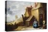 Cottage in a Landscape-David Teniers the Younger-Stretched Canvas