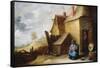 Cottage in a Landscape-David Teniers the Younger-Framed Stretched Canvas