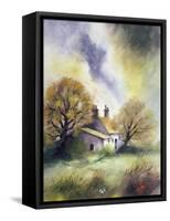 Cottage in Suffolk-John Lidzey-Framed Stretched Canvas