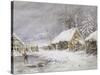 Cottage in Winter-Edward William Cooke-Stretched Canvas