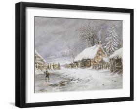 Cottage in Winter-Edward William Cooke-Framed Giclee Print