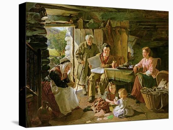 Cottage Interior, 1868-William Henry Midwood-Stretched Canvas