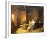 Cottage Interior by Robert W Ekman, Finland 19th Century-null-Framed Giclee Print