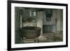 Cottage Interior with Robin, 1930 (W/C on Board)-Violet Linton-Framed Giclee Print