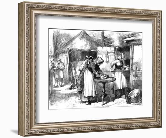 Cottage Life in Warwickshire: Baking Day-null-Framed Art Print