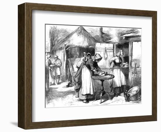 Cottage Life in Warwickshire: Baking Day-null-Framed Art Print