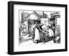 Cottage Life in Warwickshire: Baking Day-null-Framed Art Print