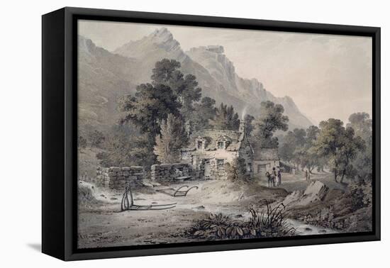 Cottage Near Dolgelly-James Bourne-Framed Stretched Canvas