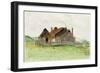 Cottage Near Trow Rocks-James Henry Cleet-Framed Giclee Print