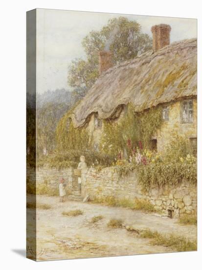 Cottage Near Wells, Somerset-Helen Allingham-Stretched Canvas