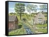 Cottage Pathway-Bob Fair-Framed Stretched Canvas