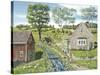 Cottage Pathway-Bob Fair-Stretched Canvas