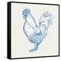 Cottage Rooster II-Sue Schlabach-Framed Stretched Canvas