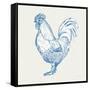 Cottage Rooster II-Sue Schlabach-Framed Stretched Canvas