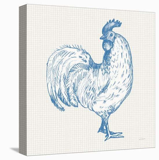 Cottage Rooster III-Sue Schlabach-Stretched Canvas