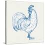 Cottage Rooster III-Sue Schlabach-Stretched Canvas