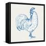 Cottage Rooster III-Sue Schlabach-Framed Stretched Canvas