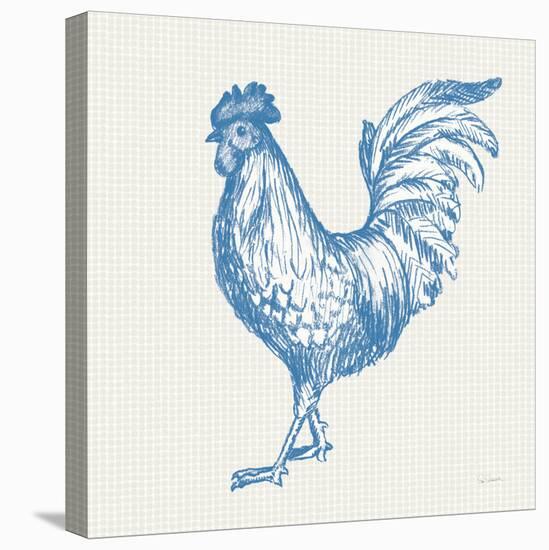 Cottage Rooster IV-Sue Schlabach-Stretched Canvas