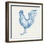 Cottage Rooster IV-Sue Schlabach-Framed Art Print