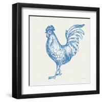 Cottage Rooster IV-Sue Schlabach-Framed Art Print