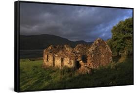 Cottage ruin, Loughros, Ardara, County Donegal, Ulster, Republic of Ireland, Europe-Carsten Krieger-Framed Stretched Canvas