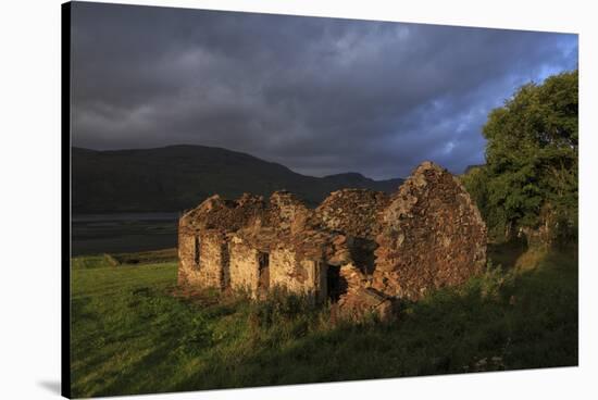 Cottage ruin, Loughros, Ardara, County Donegal, Ulster, Republic of Ireland, Europe-Carsten Krieger-Stretched Canvas