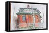 Cottage, Snug Harbor, 2004 (Oil on Canvas)-Anthony Butera-Framed Stretched Canvas