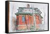 Cottage, Snug Harbor, 2004 (Oil on Canvas)-Anthony Butera-Framed Stretched Canvas