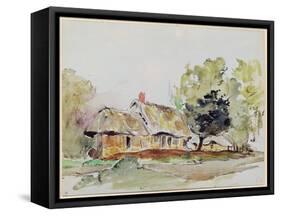 Cottage under Large Trees in Summer, C.1831-Eugene Delacroix-Framed Stretched Canvas