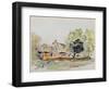 Cottage under Large Trees in Summer, C.1831-Eugene Delacroix-Framed Giclee Print