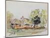 Cottage under Large Trees in Summer, C.1831-Eugene Delacroix-Mounted Giclee Print