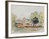 Cottage under Large Trees in Summer, C.1831-Eugene Delacroix-Framed Giclee Print