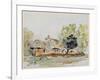 Cottage under Large Trees in Summer, C.1831-Eugene Delacroix-Framed Giclee Print