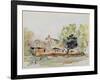 Cottage under Large Trees in Summer, C.1831-Eugene Delacroix-Framed Giclee Print