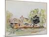 Cottage under Large Trees in Summer, C.1831-Eugene Delacroix-Mounted Giclee Print